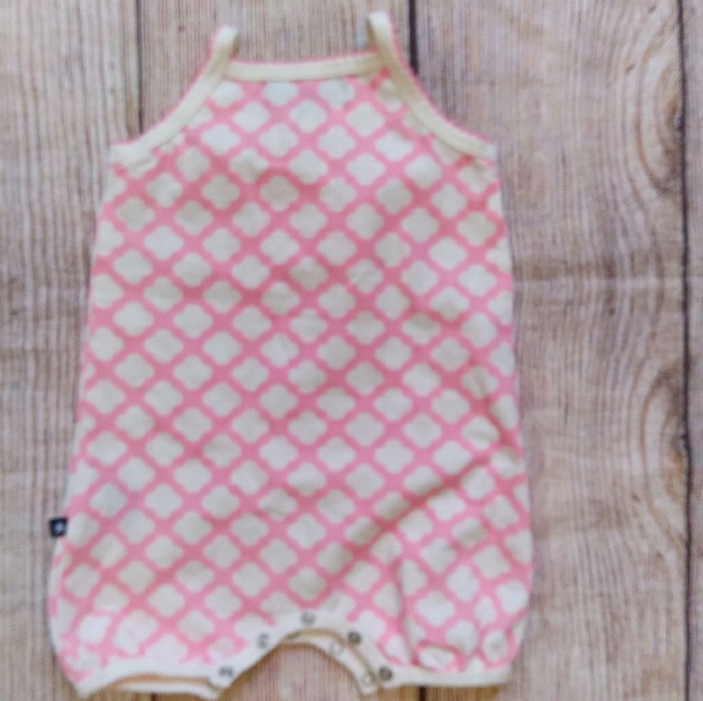 ToobyDoo pink baby girl romper sz 3-6m